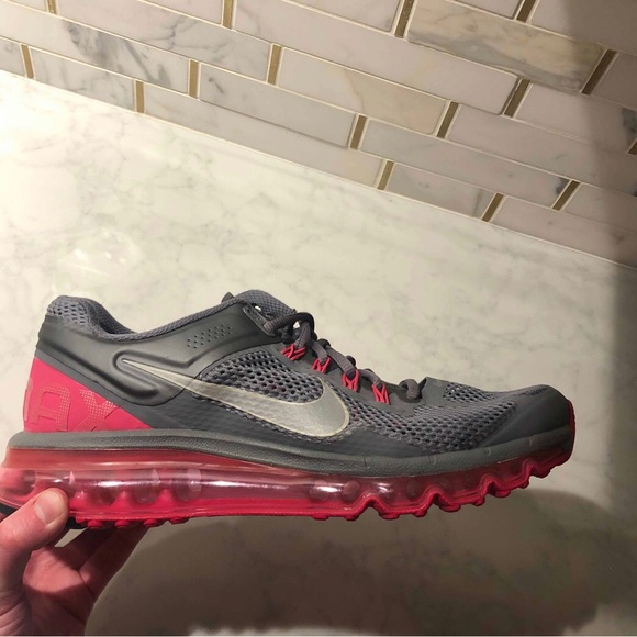 Nike Shoes - Nike Air Max 2013 Cool Gray and Force Pink. Size 9. Only worn a few times.